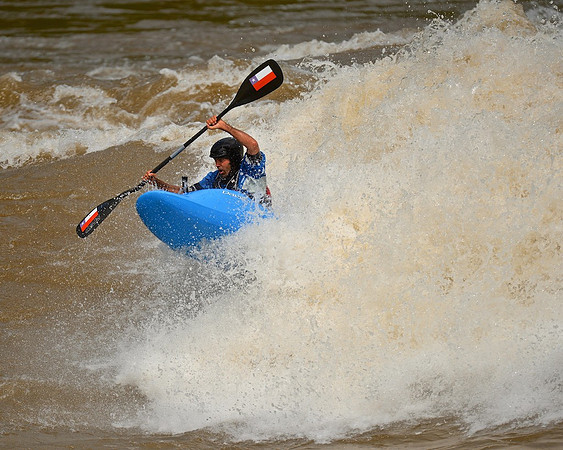 A Kayaker on the New River Dries